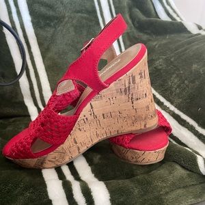 Wedge red heels